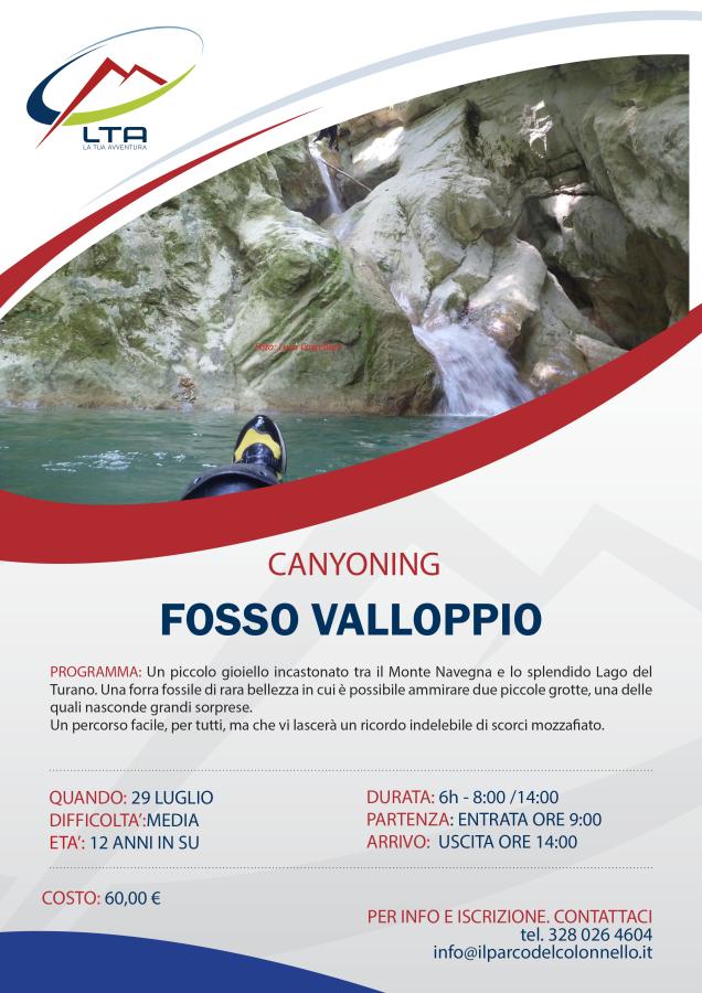 Canyoning Fosso Valloppio 29/07/2018